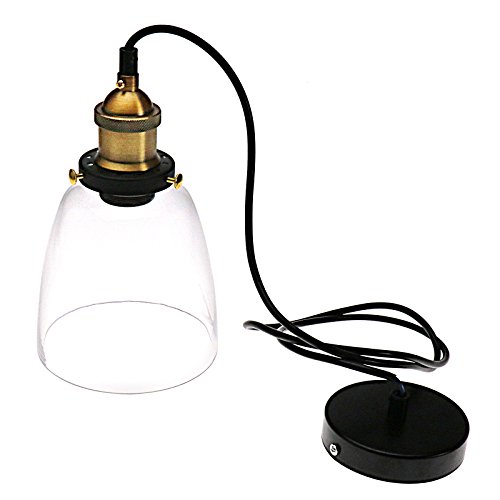 Retro Deckenlampen Pendelleuchte Glas Lampeschirm Loft Edison Hängelampe Leuchte
