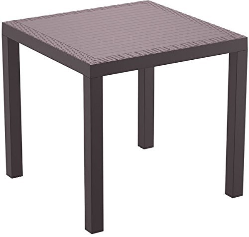 CLP Polyrattan Beistelltisch ORLANDO | Wetterfester Gartentisch aus UV-beständigem Kunststoffgeflecht | In verschiedenen Farben erhältlich