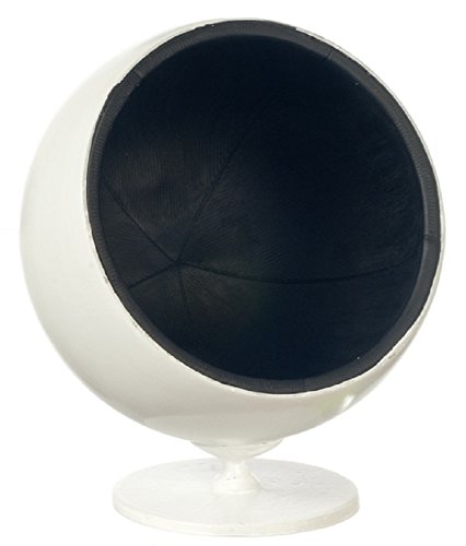 Puppenhaus weiß schwarz Ball Kugel stuhl-miniatur Designer Möbel Sammlung