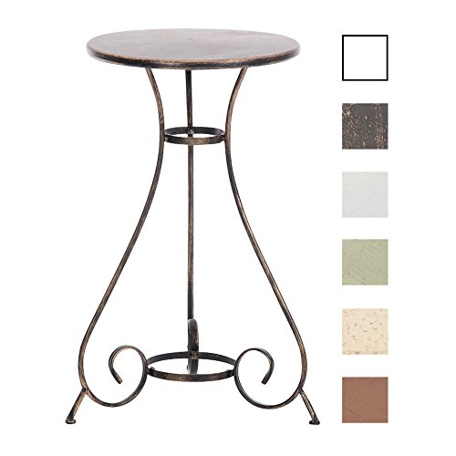 CLP Eisentisch ALAN in nostalgischem Design | Gartentisch mit geschwungenen Beinen | In verschiedenen Farben erhältlich