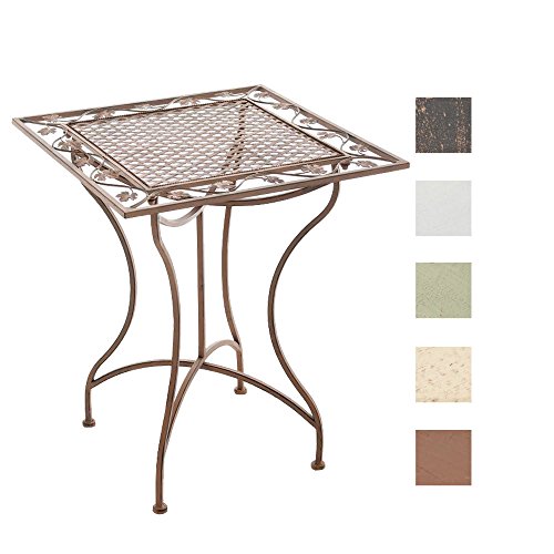 CLP Eisentisch ASINA in nostalgischem Design | Robuster Gartentisch mit kunstvollen Verzierungen | In verschiedenen Farben erhältlich