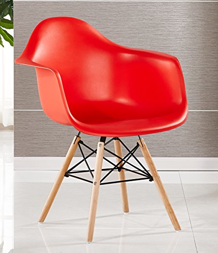 P & N Homewares® Moda Wanne Stuhl Kunststoff Retro Esszimmer Stühle weiß schwarz grau rot gelb grün