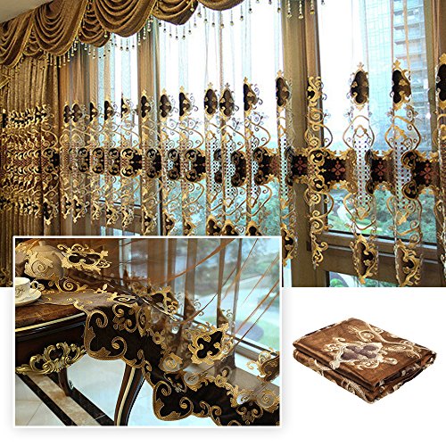 Gardine, 1 Pcs elegante Vorhänge Gardine für Wohnzimmer, Schlafzimmer, Arbeitszimmer-1m (W) x 2.8m (H) (100x272cm)