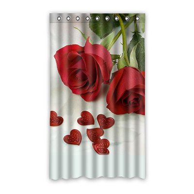Dalliy Love rose Fenstervorhang Vorhang Window Curtain Polyester 50"x84" about 127cm x 213cm(One piece)