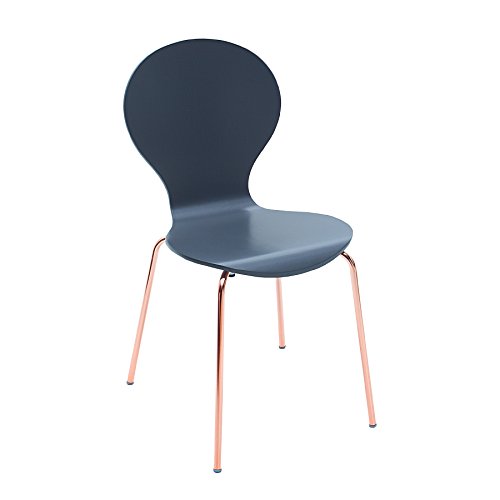 Design Stuhl FORM Designklassiker aus hochwertigem Formholz anthrazit kupfer stapelbar