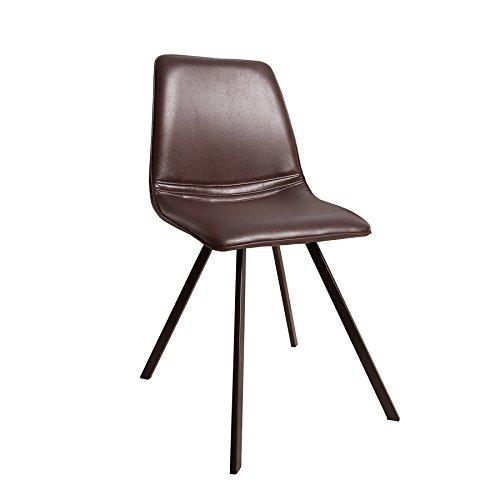 Invicta Interior Retro Stuhl Amsterdam Chair Braun Designklassiker Antik Look Esszimmer-Stuhl sternförmiges Gestell