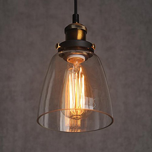 Vintage Industrie Nordic amerikanisch Glas Lampeschirm kreative Einzelglasschirm Hängelampe Kronleuchter retro Licht Lampe Edision