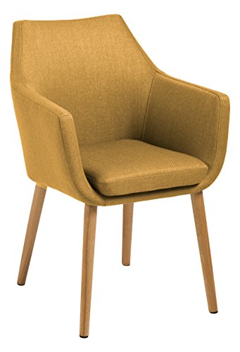 AC Design Furniture Stuhl Trine, B: 58 x T:58 x H: 84 cm, Metall, Gelb