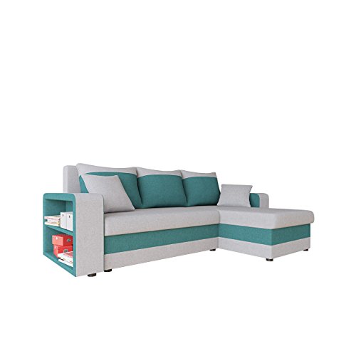 Ecksofa Fano Lux Design Eckcouch Couch! mit Zwei Bettkasten, Schlaffunktion, Farbauswahl, Bettfunktion! Wohnlandschaft! L-Form Sofa! Seite Universal! vom Hersteller! (Mexia 174 + Mexia 176)