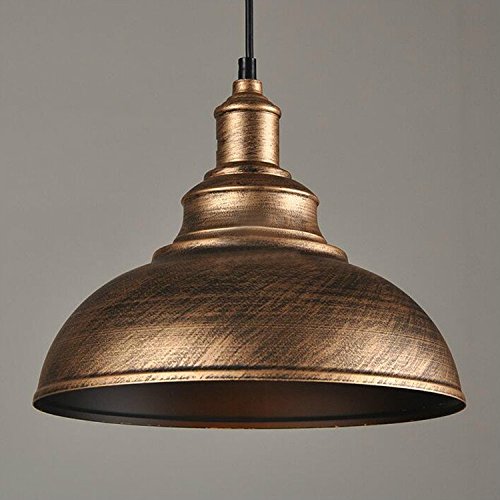Einkopf Retro Vintage Lampenschirm LED Lampen Hängelampe Hängeleuchte Deckenleuchte Pendelleuchte Edison Industriebeleuchtung Eisen Schwarz Bronze Silver