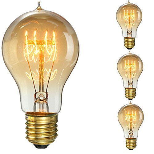 KINGSO 60W E27 Edison Vintage Lampe Antike Glühbirne Ideal für Nostalgie und Retro Beleuchtung 220V 3 Pack