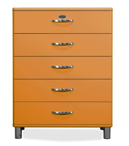 Kommode Malibu 5295 mit 5 Schubladen in orange Sideboard von Tenzo