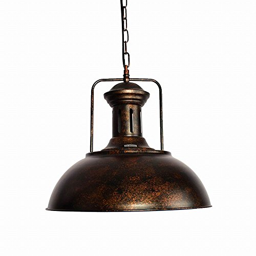 Lingkai Deckenleuchte Bronze Pendelleuchte Industrial Retro Loft Iron Lighting mit Kette verstellbar
