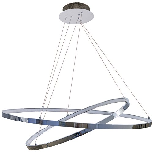 Lu-Mi® LED Pendelleuchte Höhenverstellbar Küchen Deckenleuchte Wohnzimmer Designleuchte Deckenlampe Schlafzimmer Modern (Sunset Ringo)
