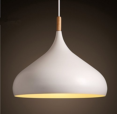 Moderne Pendelleuchte Lampenschirm Hängeleuchte Anhänger E27 Fassung LED Deckenleuchte Beleuchtung Heimspiel für Dinning Wohnzimmer Schlafzimmer (Weiß)