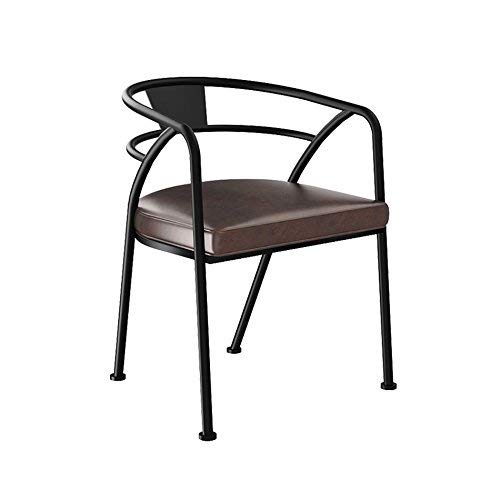 SED Stuhl - Lounge Chair Eisen Konferenzstuhl Esszimmerstuhl Lederstuhl Creative Stuhl Retro Style Adult Home Hocker,55 * 58 * 70 cm