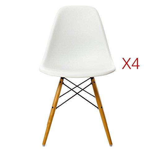 Eggree Stühle "Eiffel", DSW, Set aus 4 Stühlen, Weiß