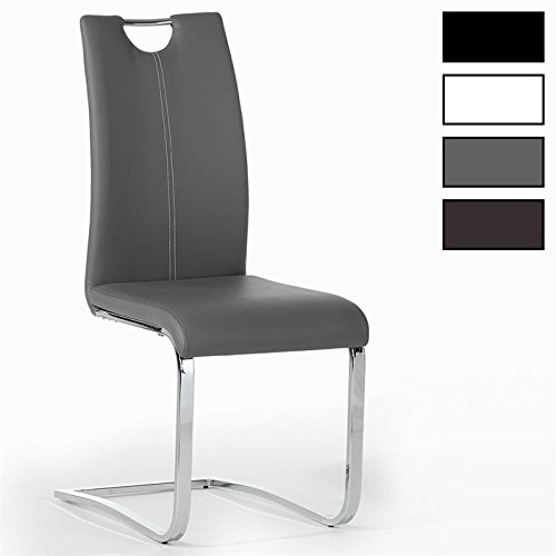 IDIMEX Schwingstuhl Esszimmerstuhl Saba, Set mit 4 Stühlen in Chrom, Farbauswahl