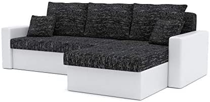 Ecksofa Zeus mit Schlaffunktion. Best Schlafsofa. Eckcouch mit Bettkasten. Couch Wohnzimmer Polstermöbel. Möbel (Lawa 06 + Soft 17)