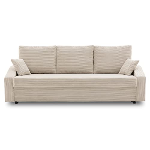 Couch Dorma mit schlaffunktion, einfacher Aufbau, modernes Design, polstermöbel. Schlafcouch zum Wohnzimmer. Widerstandsfähiges, Minimalistisches Design (POSO 100)