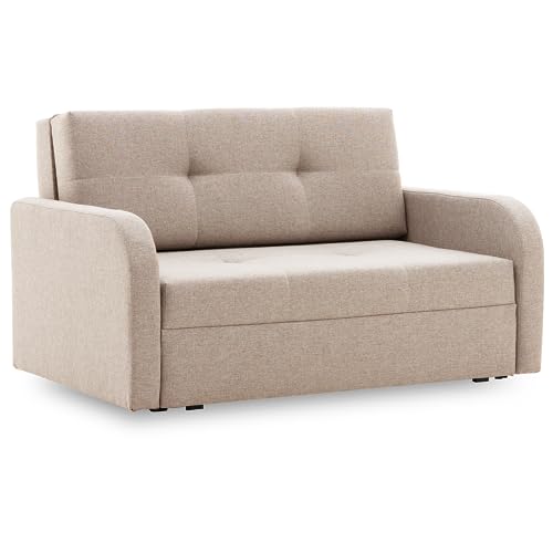 Sofa FASO 120 mit schlaffunktion und mit Bettkasten, einfacher Aufbau, modernes Design, polstermöbel. Stoff Malmo New (Malmo New 08)