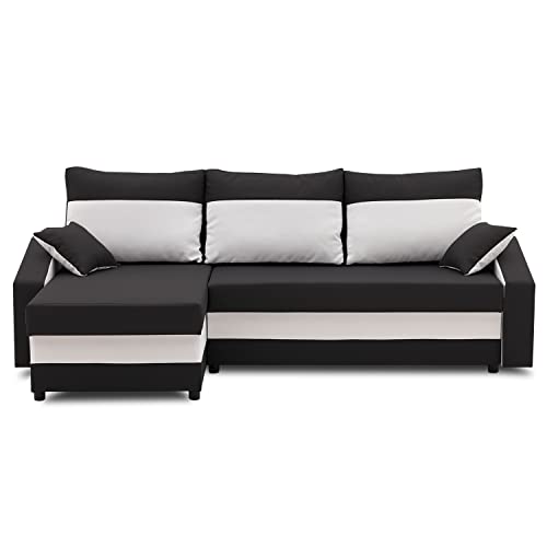 Sofini Ecksofa Hewlet mit Schlaffunktion! Best Ecksofa! Eckcouch mit Bettkasten!Best! (Haiti 17+ Haiti 0)