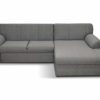 DOMO. collection Topper Ecksofa, Sofa, Couch in L-Form, kleine Polsterecke, Eckcouch, Polstergarnitur, grau, 245 x 155