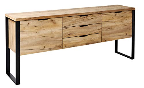 Amazon Marke - Movian Ems - Sideboard mit 2 Türen und 3 Schubladen, 180 x 39,5 x 76,2 cm