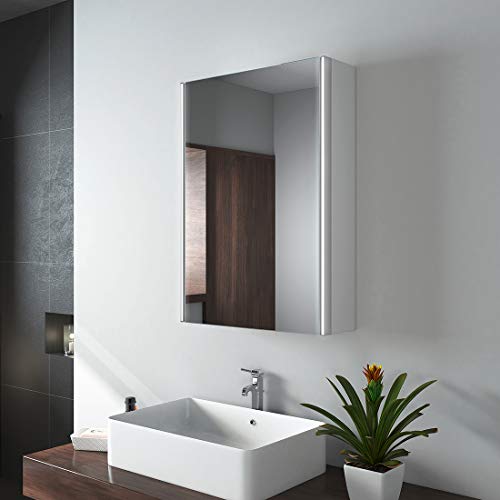 EMKE LED Badspiegel Badezimmerspiegel mit Beleuchtung Warmweissen Lichtspiegel Wandspiegel ...