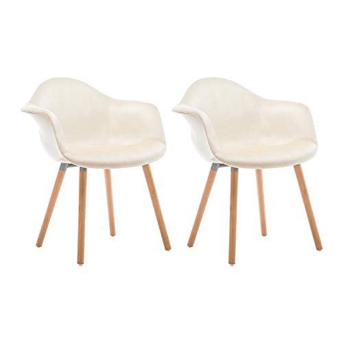 WOLTU® #980 Esszimmerstühle 2er Set Esszimmerstuhl mit Lehne Design Stuhl Küchenstuhl Holz